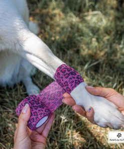 SELBSTHAFTENDE VERBÄNDE - 1 Stück 9 Paws Patch Einzelverband Leo Muster I Hund L