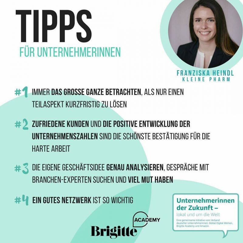 Brigitte Academy 4 Tipps für Unternehmerinnen von Franziska Heindl